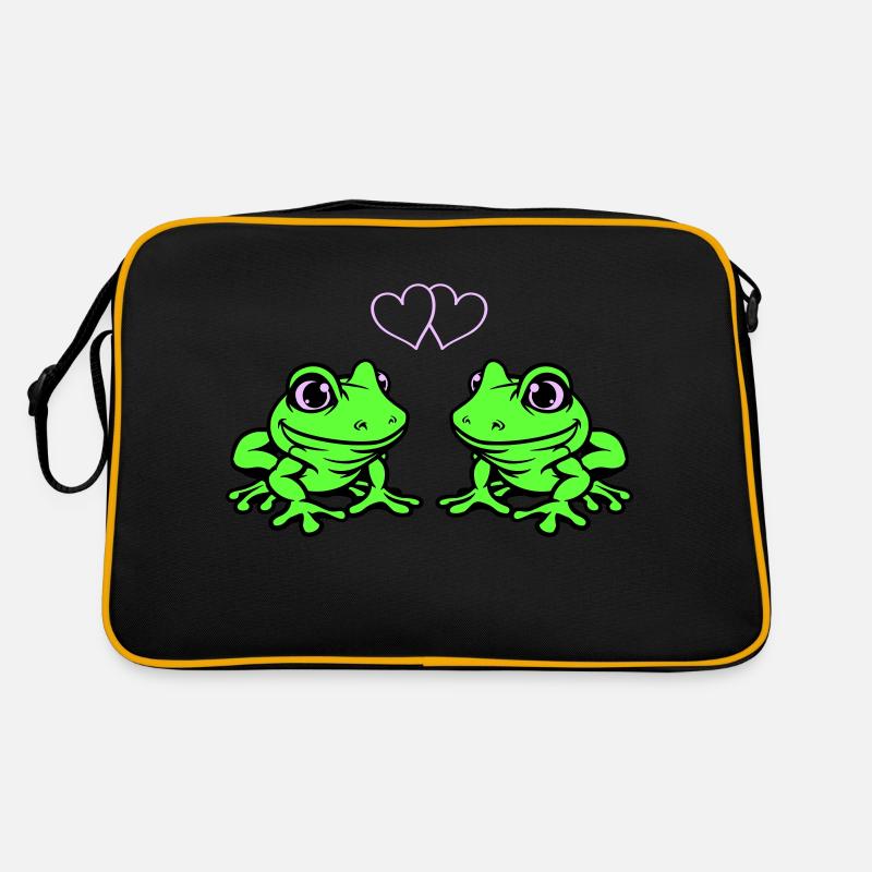 frosch comic love Retro Tasche