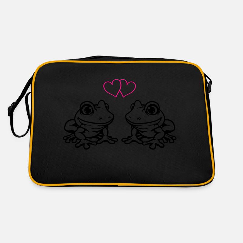 frosch comic love Retro Tasche