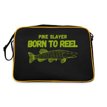 Pike Slayer Fishing Life – Born to Reel - Retro Bag - black/gold - Back