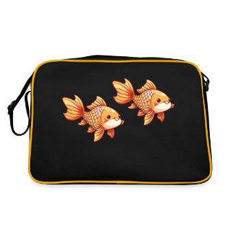 Bande dessinée Poisson Rouge - Sac Retro - noir/or - Dos