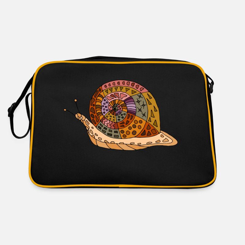 Escargot - Sac Retro - noir/or