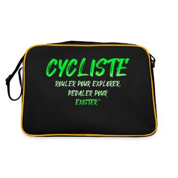 CYCLISTE vélo vélos pédaler pour exister - Sac Retro - noir/or - Dos