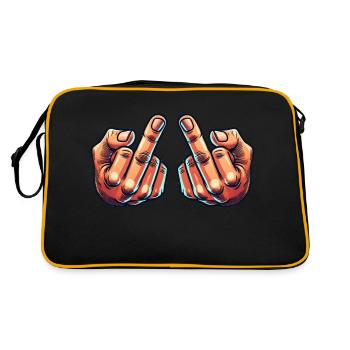 Doigt d’honneur 2 - Sac Retro - noir/or - Dos
