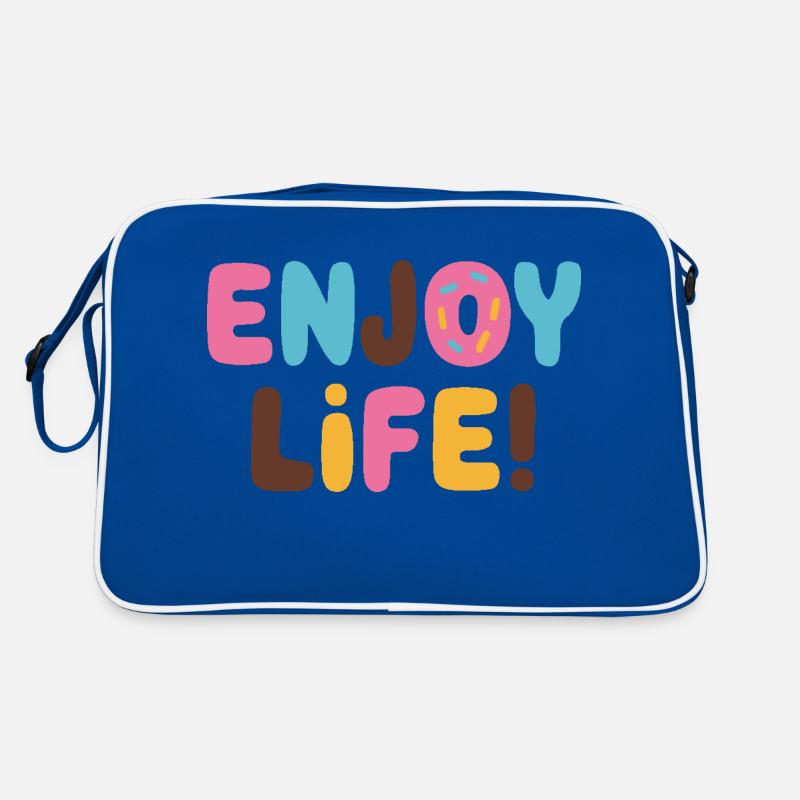 GENIESSEN SIE DAS LEBEN MIT DONUTS Retro Tasche