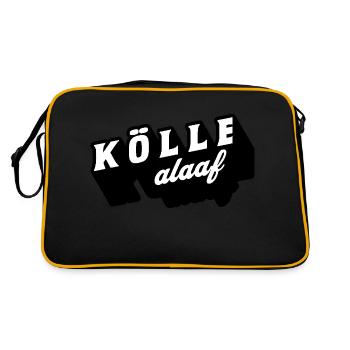 Kölle alaaf - Retro Tasche - Schwarz/Gold - Hinten