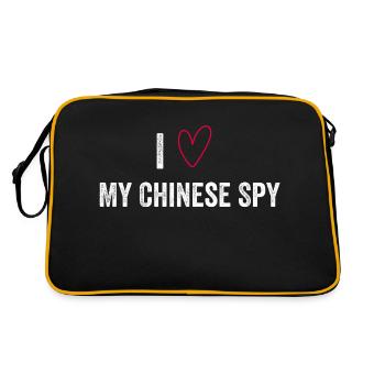 I Love My Chinese Spy - Retro Bag - black/gold - Back
