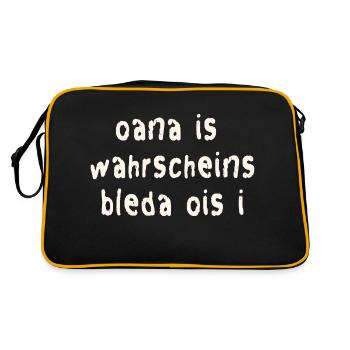 Drôle de dicton bavarois - Sac Retro - noir/or - Dos