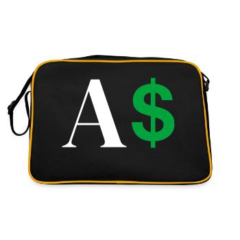 Lettre a dollar - Sac Retro - noir/or - Dos