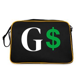Lettre g dollar - Sac Retro - noir/or - Dos