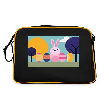 Lapin de Pâques n°07 - Sac Retro - noir/or - Dos