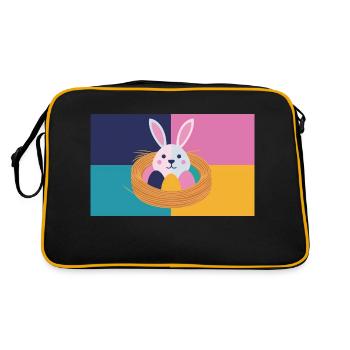 Lapin de Pâques n°05 - Sac Retro - noir/or - Dos