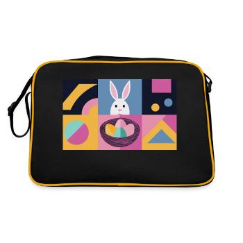 Lapin de Pâques n° 04 - Sac Retro - noir/or - Dos