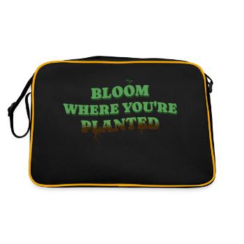 Fleurissez là où vous êtes planté Développement de la personnalité - Sac Retro - noir/or - Dos