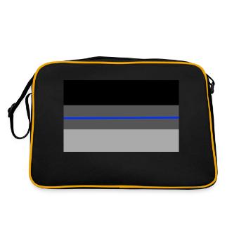 Shadow Deutschlandflagge blueline - Retro Tasche - Schwarz/Gold - Hinten