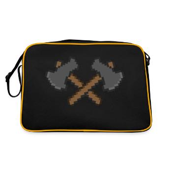 Hache Pixel 2 - Sac Retro - noir/or - Dos