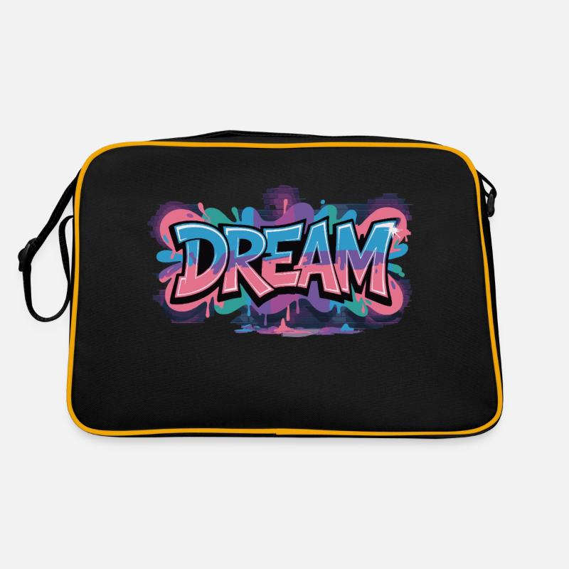 DREAM Graffiti Design voller Farbe und Motivation Retro Tasche
