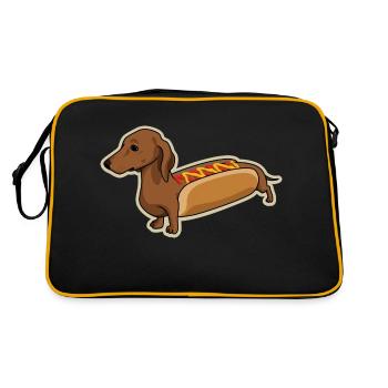Hot Dog Dog - Retro Tasche - Schwarz/Gold - Hinten