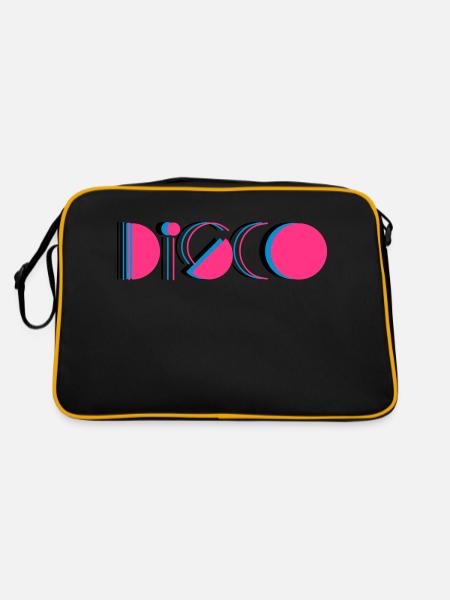 disco - Retro Tasche - Schwarz/Gold - Hinten