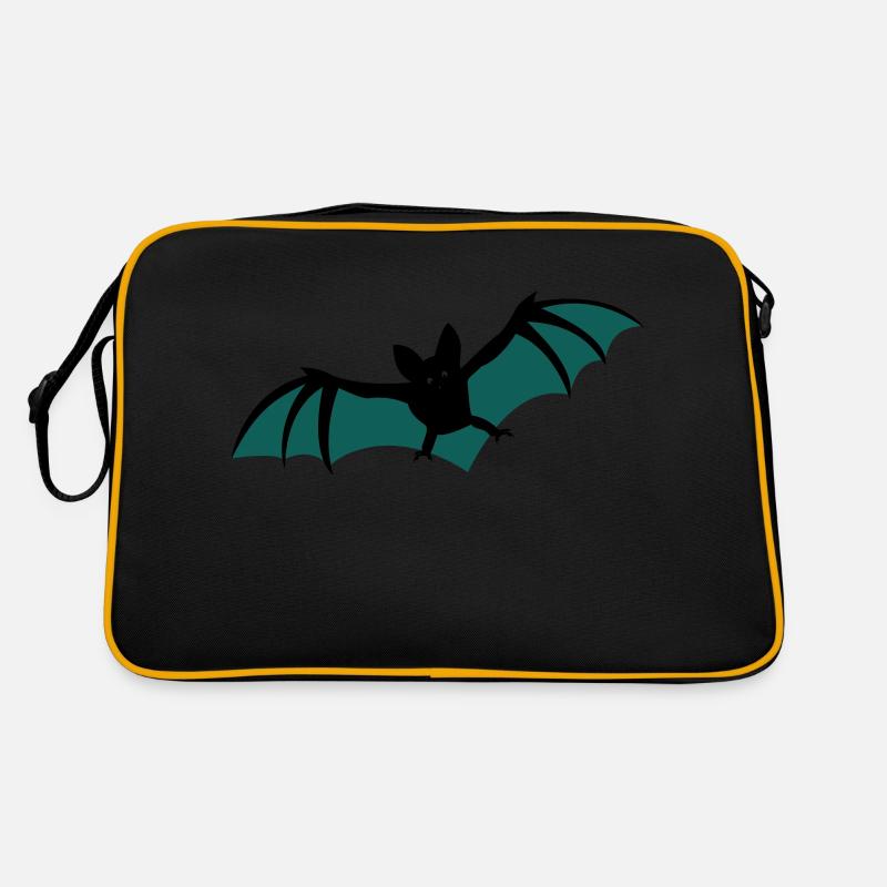 Fledermaus - Retro Tasche - Schwarz/Gold