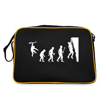 Klettern Evolution Shirt - Retro Tasche - Schwarz/Gold - Hinten