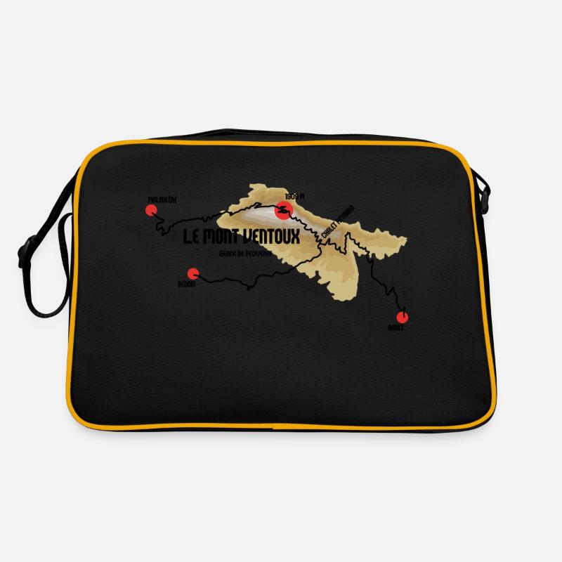 Le Mont Ventoux - Retro Tasche - Schwarz/Gold