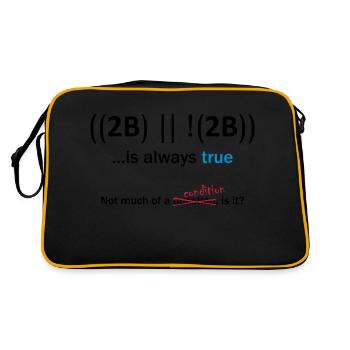 ((2B) | |! (2B)) ... est toujours vrai - Sac Retro - noir/or - Dos