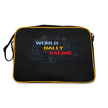 World Rally Racing - Retro Tasche - Schwarz/Gold - Hinten