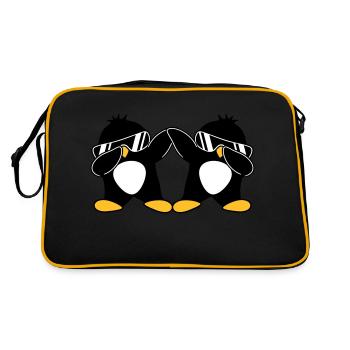 2 Pingouins Dab - Sac Retro - noir/or - Dos