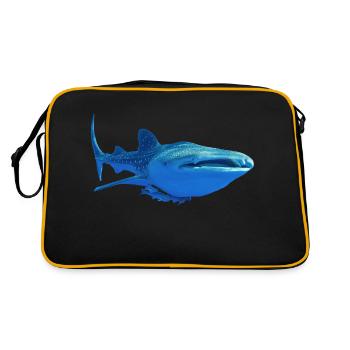 walhai4k - Retro Tasche - Schwarz/Gold - Hinten