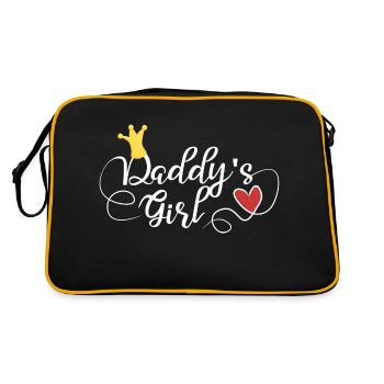 Daddys Girl weiß - Retro Tasche - Schwarz/Gold - Hinten