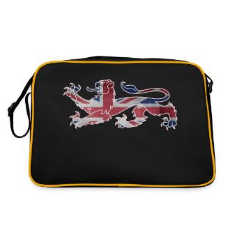 England, flag, coat of arms, England flag, UK - Retro Bag - black/gold - Back