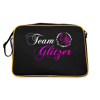 Team Glitzer - Retro Tasche - Schwarz/Gold - Hinten