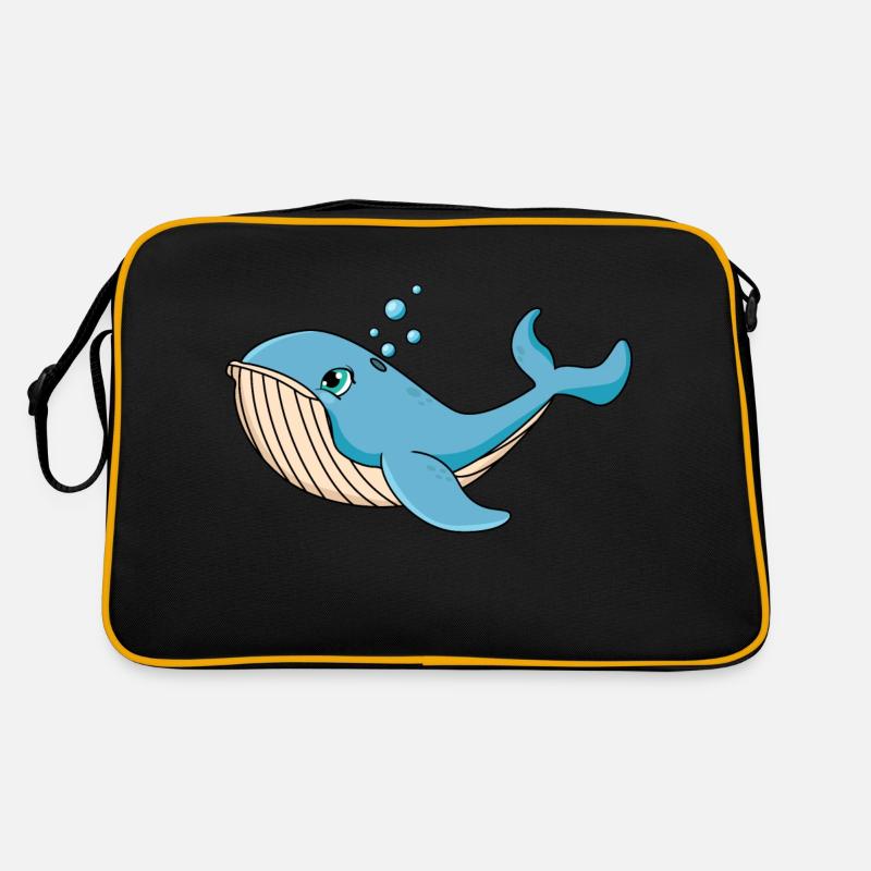 Wal - Retro Tasche - Schwarz/Gold