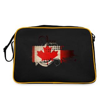 Kanada Vintage - Retro Tasche - Schwarz/Gold - Hinten