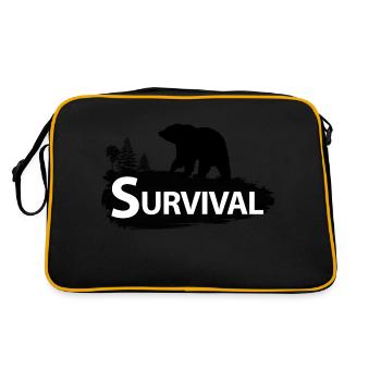 Survival - Retro Tasche - Schwarz/Gold - Hinten