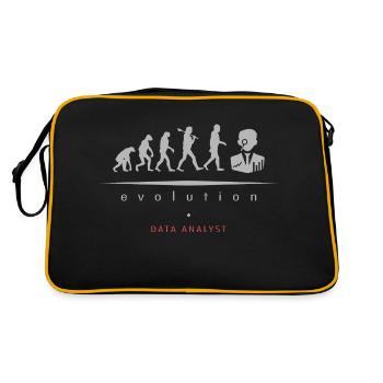 Data Analyst Evolution Design für einen - Retro Tasche - Schwarz/Gold - Hinten