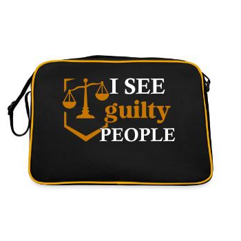 I See Guilty People Lawyer - Retro Bag - black/gold - Back