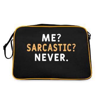 Moi et sarcastique, jamais - T-shirt - Sac Retro - noir/or - Dos