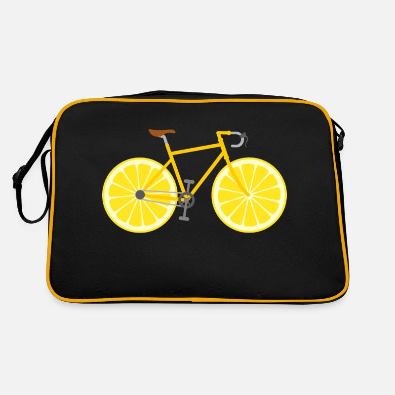 Vélo de route Vélo Fruit Fruit Citron - Sac Retro - noir/or