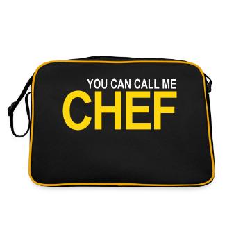 Call me Chef - Retro Tasche - Schwarz/Gold - Hinten