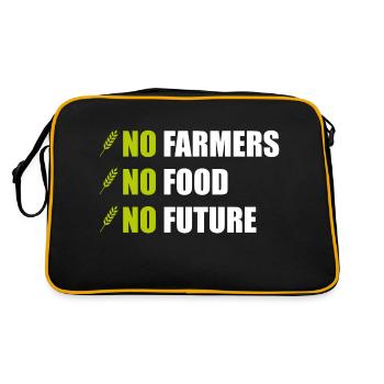 Farmer Demonstration Farmers Demo Tractor Driving - Retro Bag - black/gold - Back