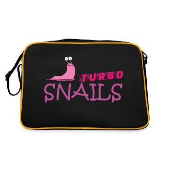 Muddy run shirt mud obstacle race ocr Team Snail - Retro Tasche - Schwarz/Gold - Hinten