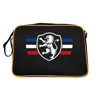 LOGO LION DESIGN BLUE WHITE RED France - Retro Bag - black/gold - Back