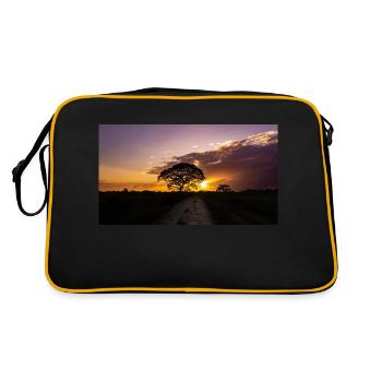 coucher de soleil exotique au Venezuela - Sac Retro - noir/or - Dos