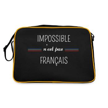 impossible n'est pas Français - Sac Retro - noir/or - Dos