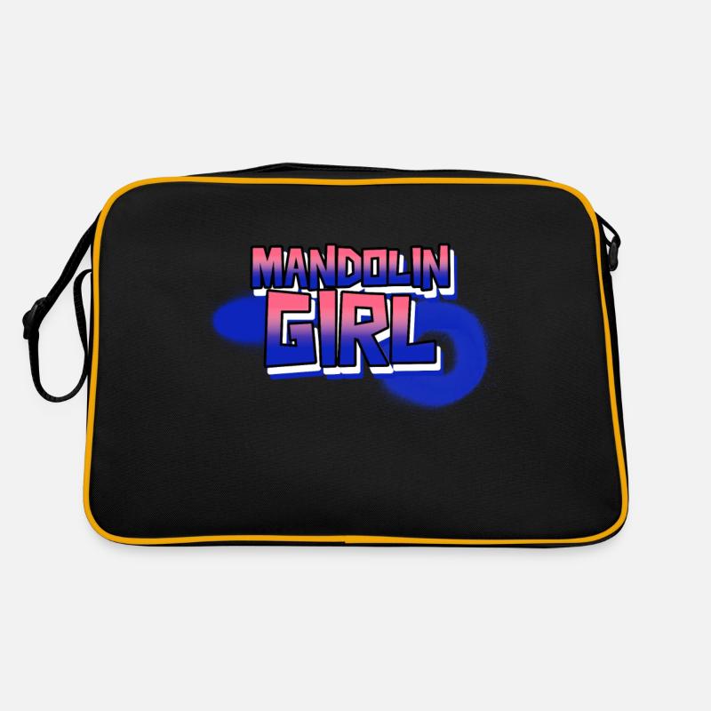 Mandolin Girl - Graffity rot blau Retro Tasche