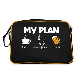 Mon plan pêche - Sac Retro - noir/or - Dos
