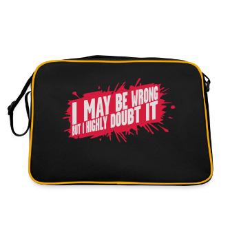 I may be wrong - Retro Bag - black/gold - Back