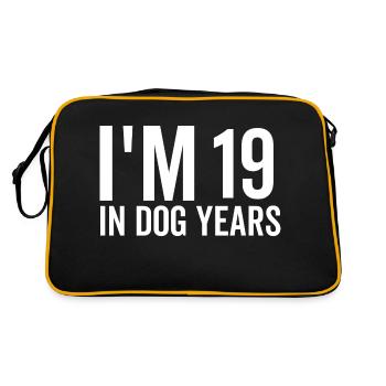 J’ai 19 ans dans Dog Years - Sac Retro - noir/or - Dos