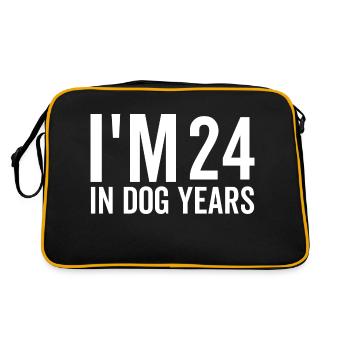 J’ai 24 ans dans Dog Years - Sac Retro - noir/or - Dos